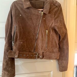 Blank NYC Brown Suede Leather Jacket